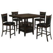 Jaden 5-piece Square Counter Height Dining Set Espresso - 100958-S5