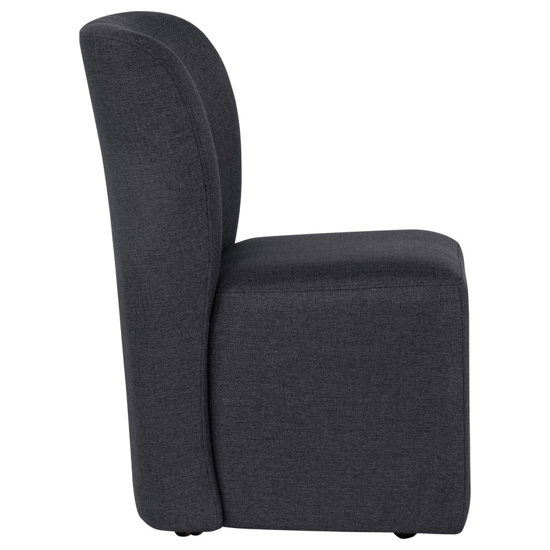 Jaelynn Upholstered Dining Side Chair Charcoal (Set of 2) - 107052CHAR