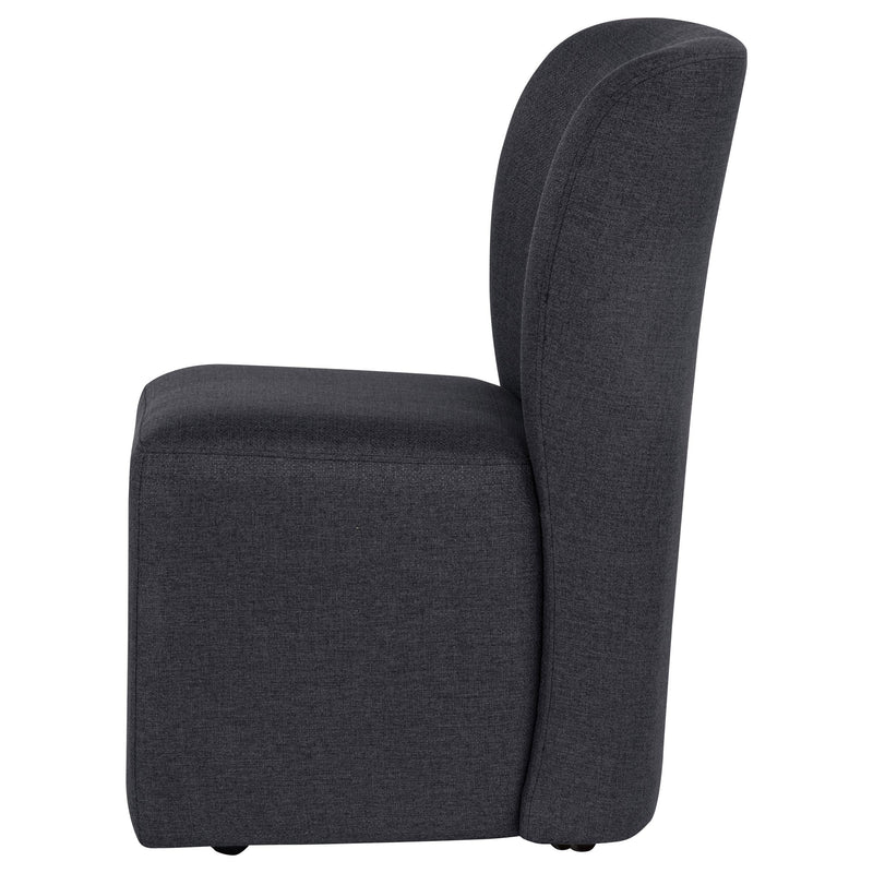 Jaelynn Upholstered Dining Side Chair Charcoal (Set of 2) - 107052CHAR
