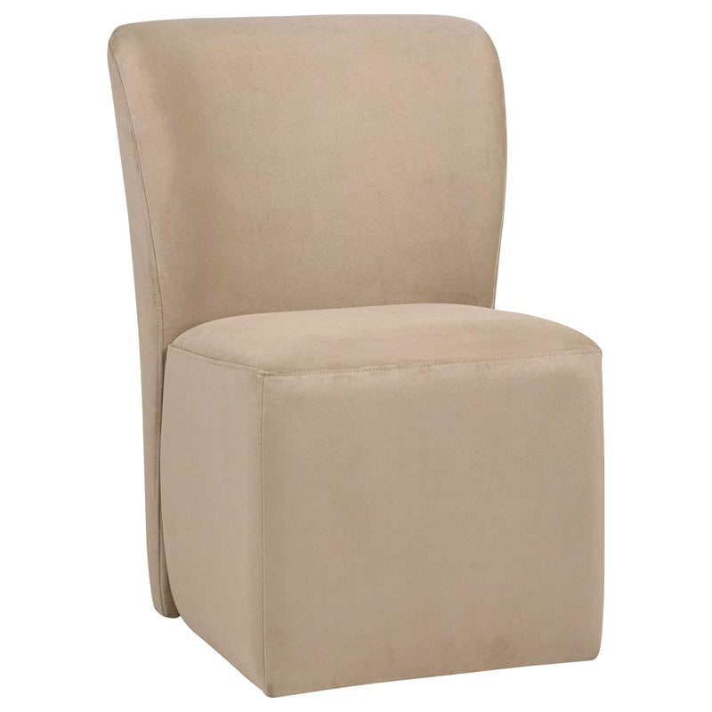 Jaelynn Upholstered Parsons Dining Side Chair Tan (Set of 2) - 107052TAN