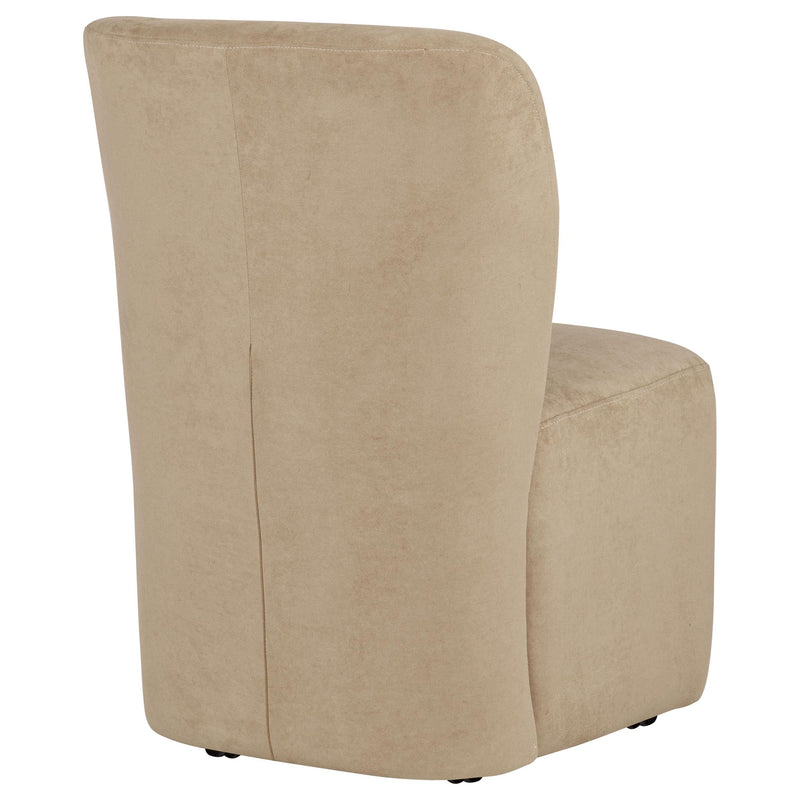Jaelynn Upholstered Parsons Dining Side Chair Tan (Set of 2) - 107052TAN
