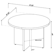 Jamestown Round 47-inch Composite Wood Dining Table Mango - 183021