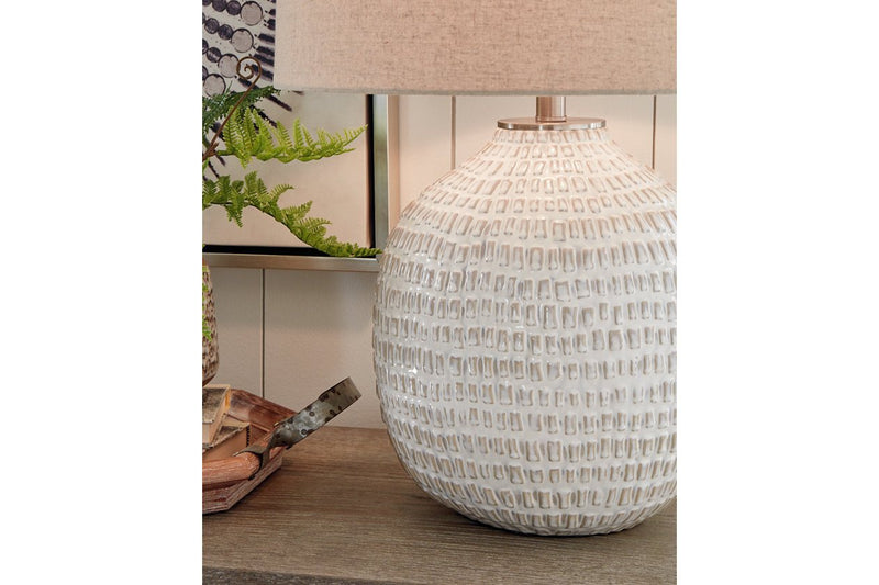 Jamon Beige Table Lamp - DMV FurnitureTable Lamp