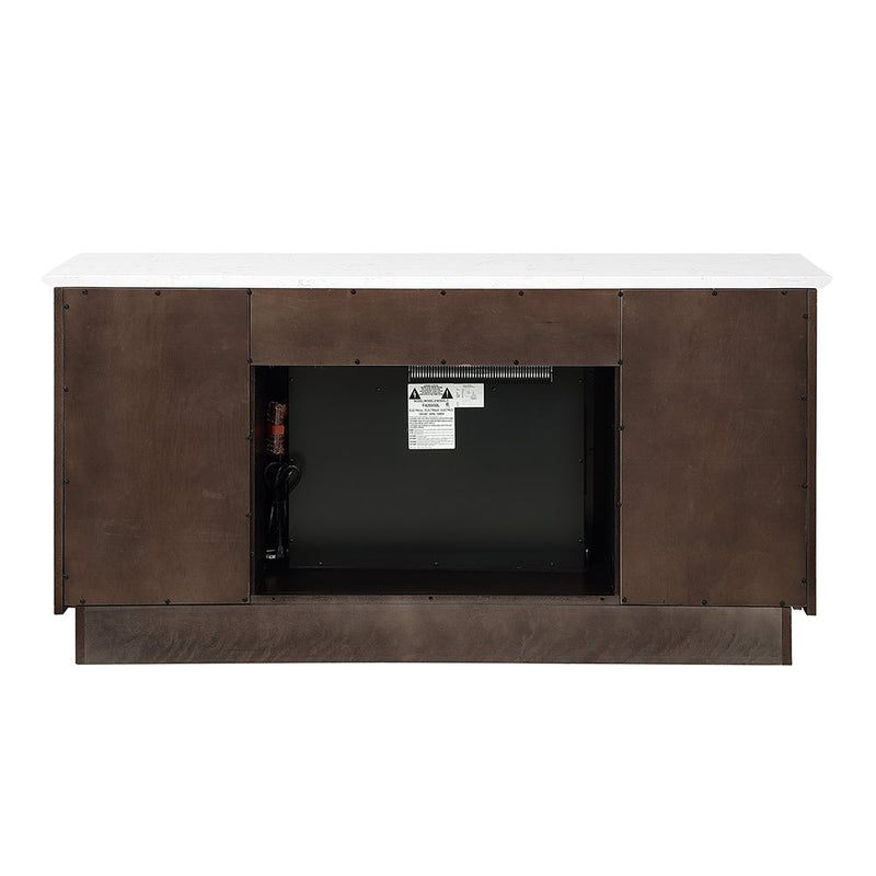 Jaramillo Server w/Natural Marble Top & Fireplace - DN02718