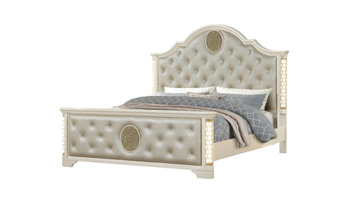 Jasmine Queen Bed Beige - Jasmine Queen Bed Beige