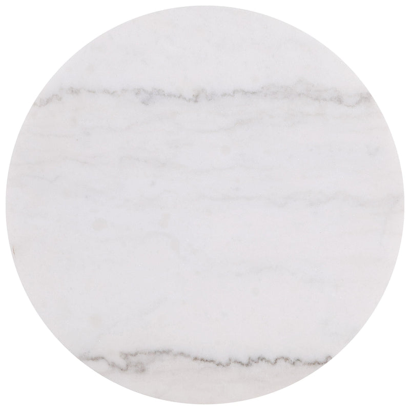 Jason 2-piece Round White Marble Coffee Table Set Greige - 711418-S2
