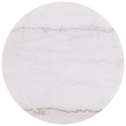 Jason Round White Marble Top Side End Table Greige - 711417