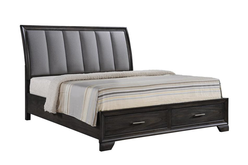 Jaymes Gray King Storage Platform Bed - DMV FurnitureKing Bed