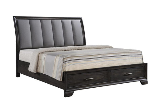 Jaymes Gray King Storage Platform Bed - DMV FurnitureKing Bed