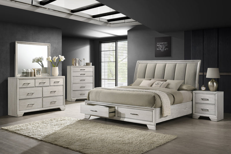 Jaymes White Mist Footboard Storage Platform Bedroom Set - DMV FurnitureBedroom Set