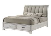 Jaymes White Mist King Footboard Storage Platform Bed - DMV FurnitureKing Bed
