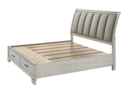 Jaymes White Mist King Footboard Storage Platform Bed - DMV FurnitureKing Bed
