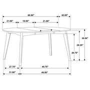 Jedda 5-piece Oval Dining Table Set Dark Walnut - 105361-S5