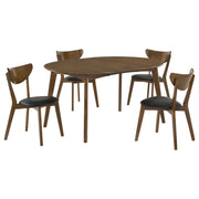 Jedda 5-piece Oval Dining Table Set Dark Walnut - 105361-S5
