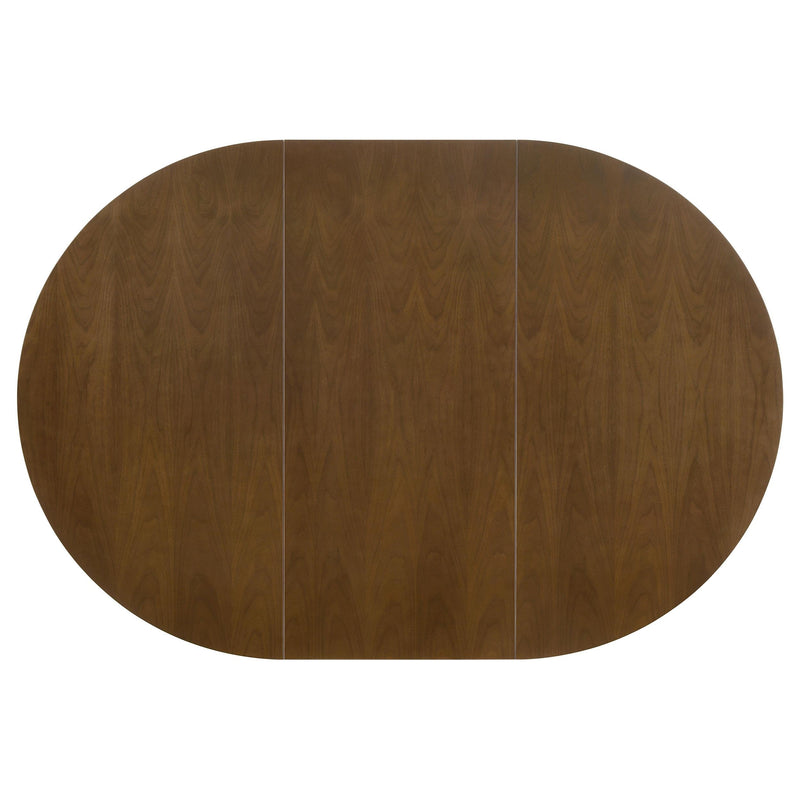Jedda 5-piece Oval Dining Table Set Dark Walnut - 105361-S5