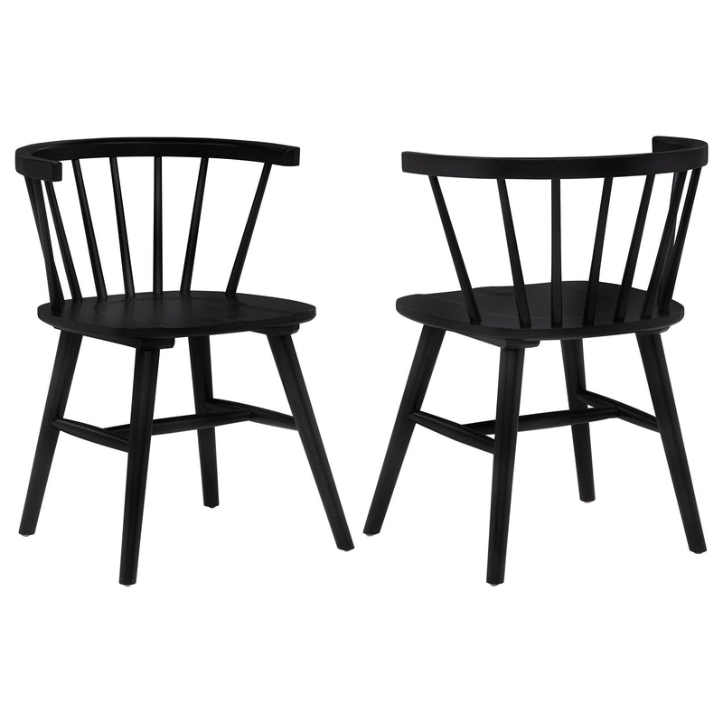 Jeffries Windsor Wood Dining Side Chair Black (Set of 2) - 107202BLK
