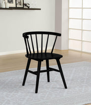 Jeffries Windsor Wood Dining Side Chair Black (Set of 2) - 107202BLK