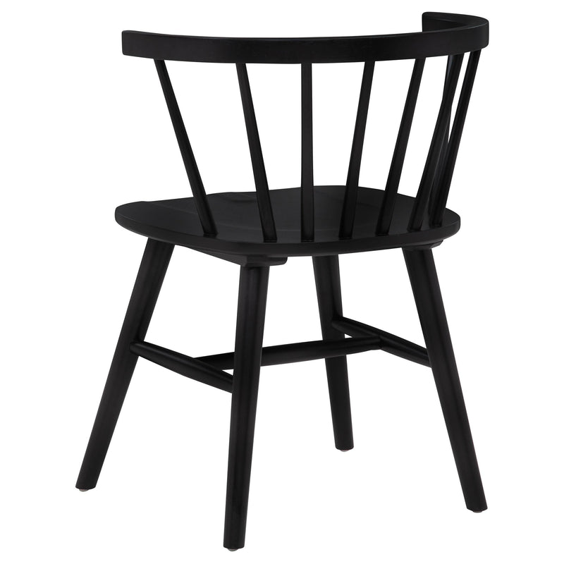 Jeffries Windsor Wood Dining Side Chair Black (Set of 2) - 107202BLK