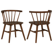 Jeffries Windsor Wood Dining Side Chair Walnut (Set of 2) - 107202WAL