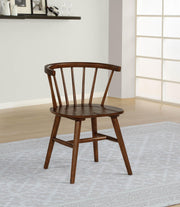 Jeffries Windsor Wood Dining Side Chair Walnut (Set of 2) - 107202WAL
