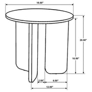 Jenna 3-piece Round Marble Top Coffee Table Set Brown - 706168-S3