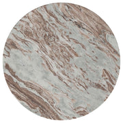 Jenna Round Marble Top Mango Wood Side End Table Brown - 706167