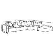 Jennifer 6-piece Upholstered Modular Sectional Grey - 551594-SET