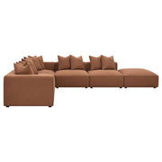 Jennifer 6-piece Upholstered Modular Sectional Terracotta - 551591-SET