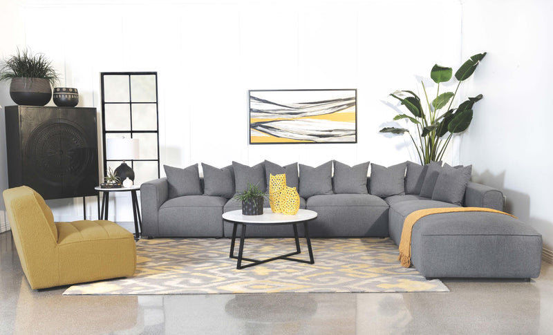 Jennifer Square Upholstered Ottoman Grey - 551596