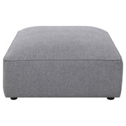 Jennifer Square Upholstered Ottoman Grey - 551596