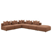 Jennifer Square Upholstered Ottoman Terracotta - 551593
