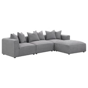 Jennifer Upholstered Armless Chair Grey - 551594