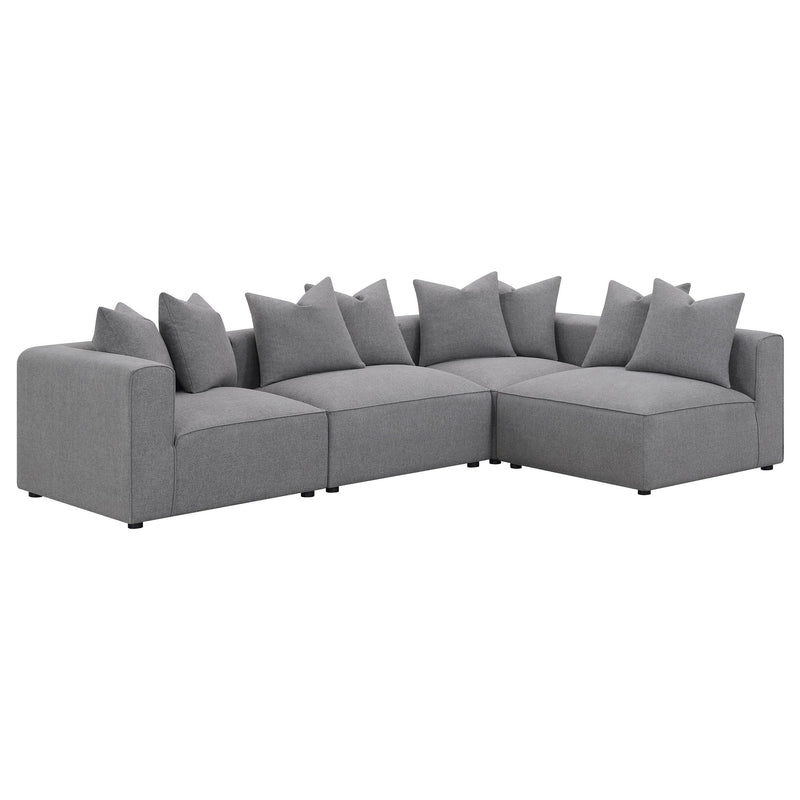 Jennifer Upholstered Armless Chair Grey - 551594