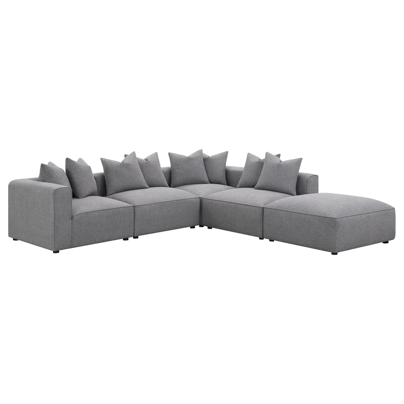 Jennifer Upholstered Armless Chair Grey - 551594