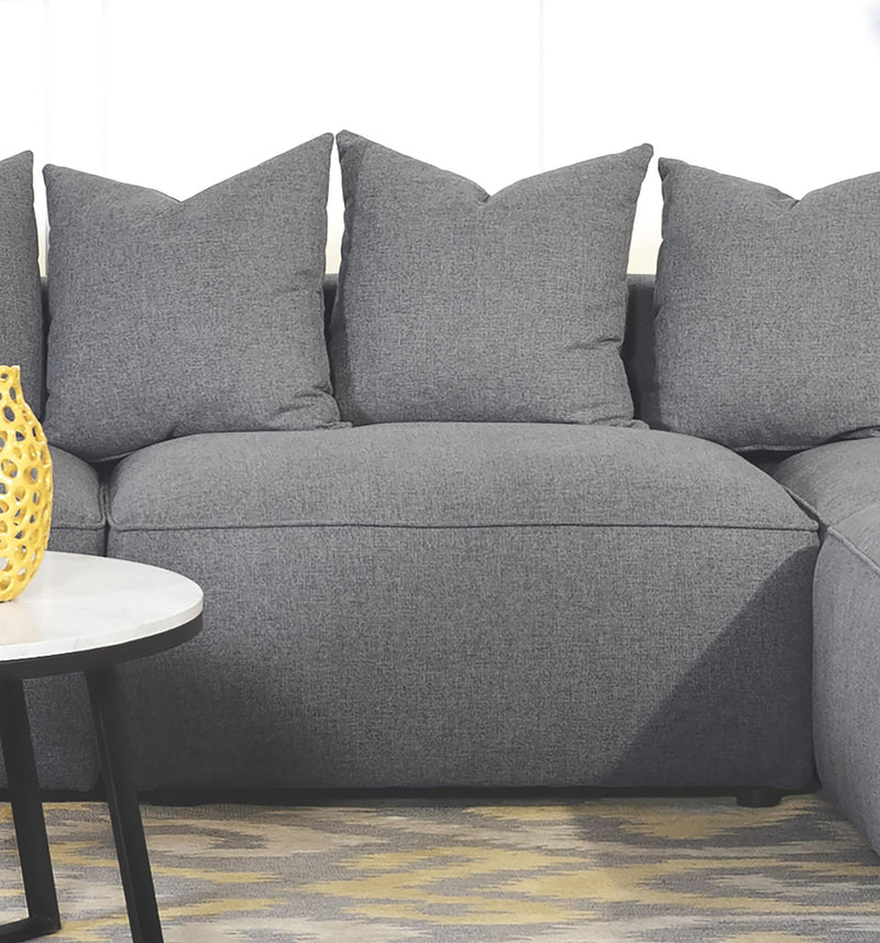 Jennifer Upholstered Armless Chair Grey - 551594