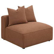 Jennifer Upholstered Armless Chair Terracotta - 551591