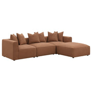 Jennifer Upholstered Armless Chair Terracotta - 551591