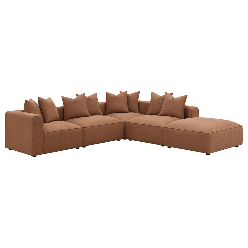 Jennifer Upholstered Armless Chair Terracotta - 551591