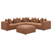 Jennifer Upholstered Armless Chair Terracotta - 551591
