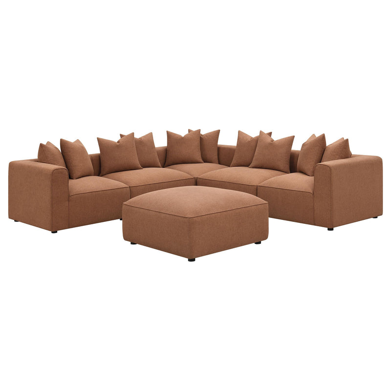 Jennifer Upholstered Armless Chair Terracotta - 551591