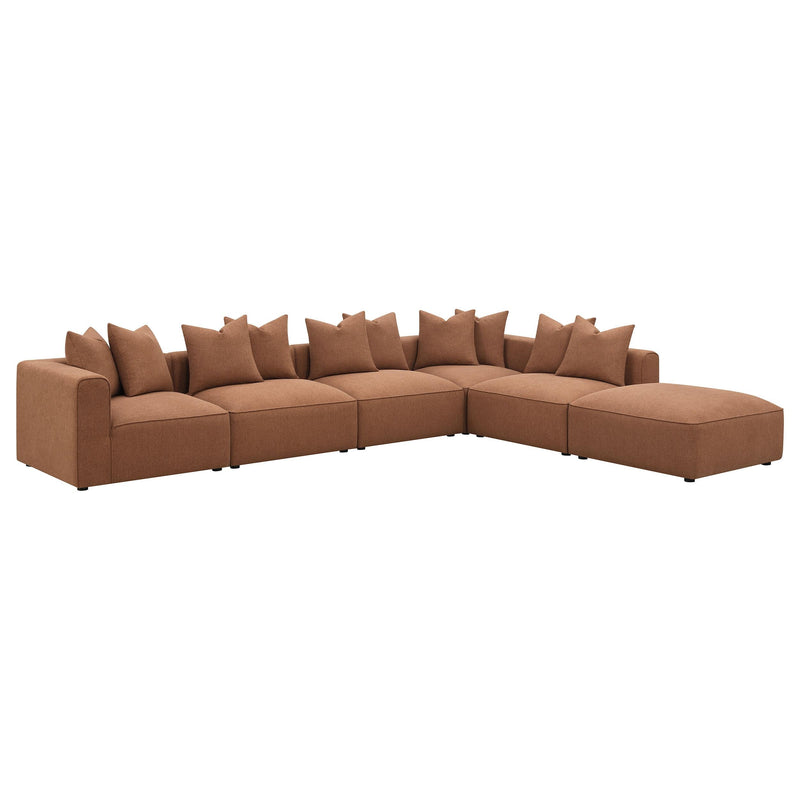 Jennifer Upholstered Armless Chair Terracotta - 551591