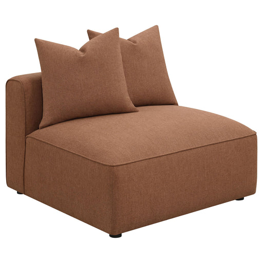 Jennifer Upholstered Armless Chair Terracotta - 551591