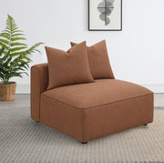 Jennifer Upholstered Armless Chair Terracotta - 551591