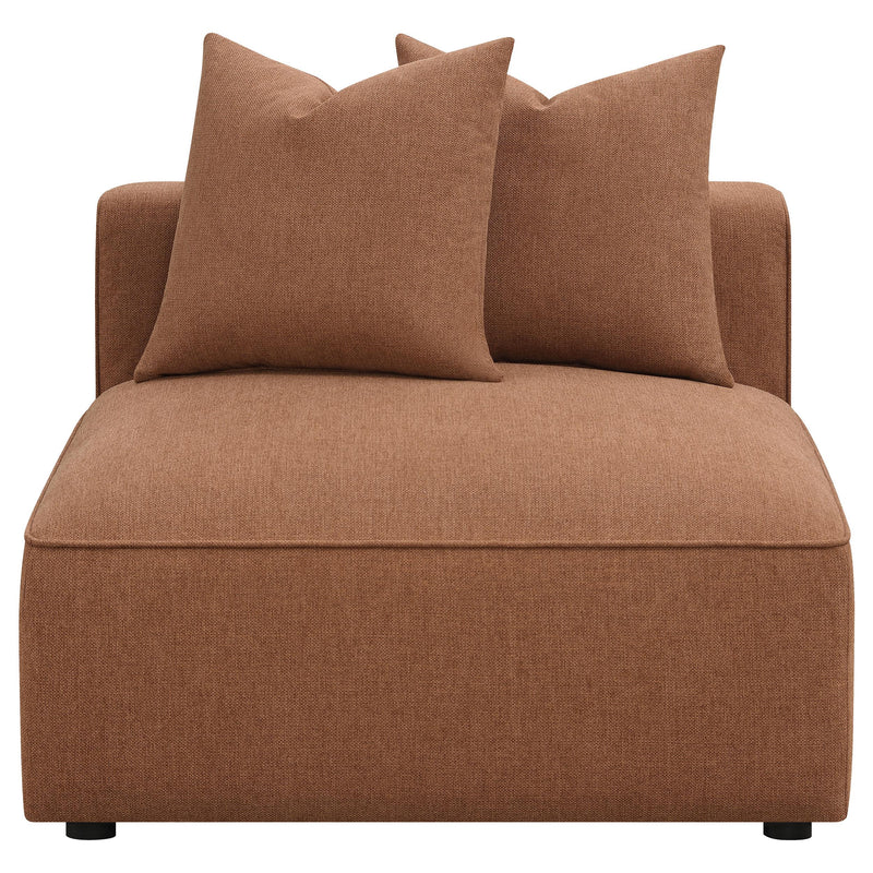 Jennifer Upholstered Armless Chair Terracotta - 551591