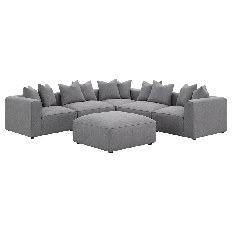 Jennifer Upholstered Corner Chair Grey - 551595