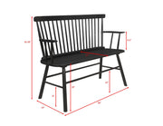 Jerimiah Spindleback Black Bench - DMV FurnitureAccent Bench