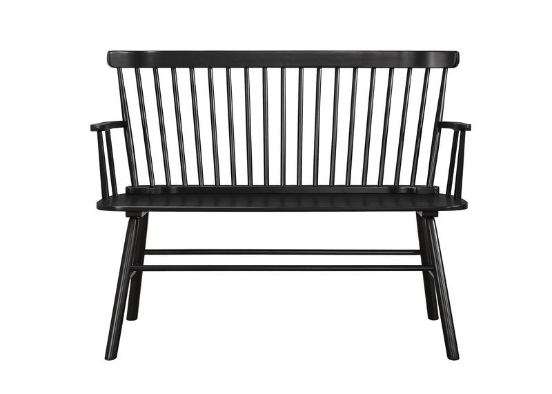 Jerimiah Spindleback Black Bench - DMV FurnitureAccent Bench