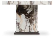 Jeshina Dark Brown/Beige Dining Table - PCD581D4