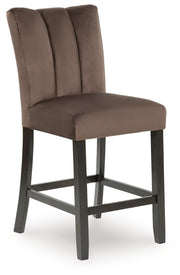Jeshina Dark Brown Counter Height Dining Table and 4 Barstools - PCD581D3