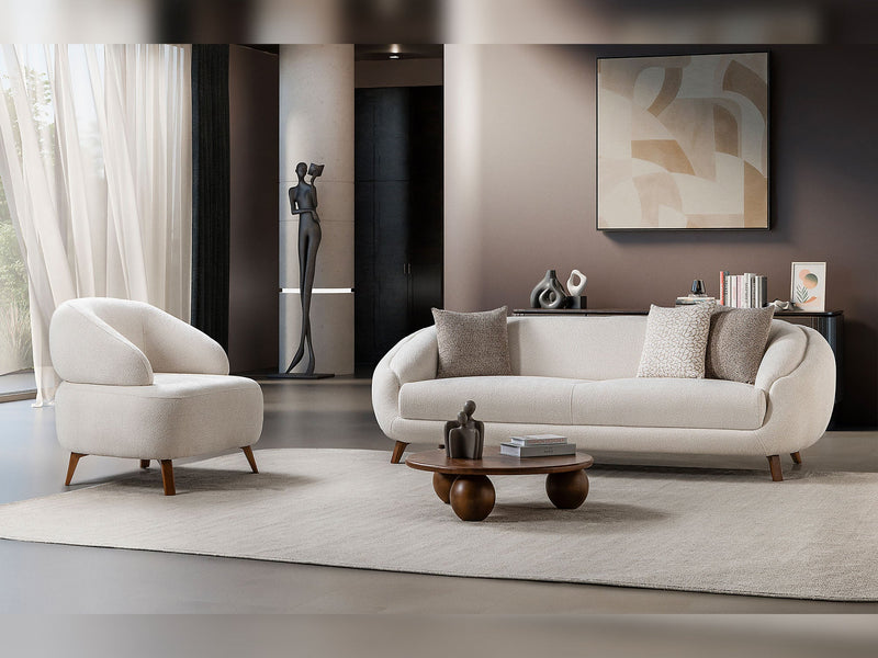 Jesse Chair - Cream in Cream - 200-ST-SOFT03-CR-B